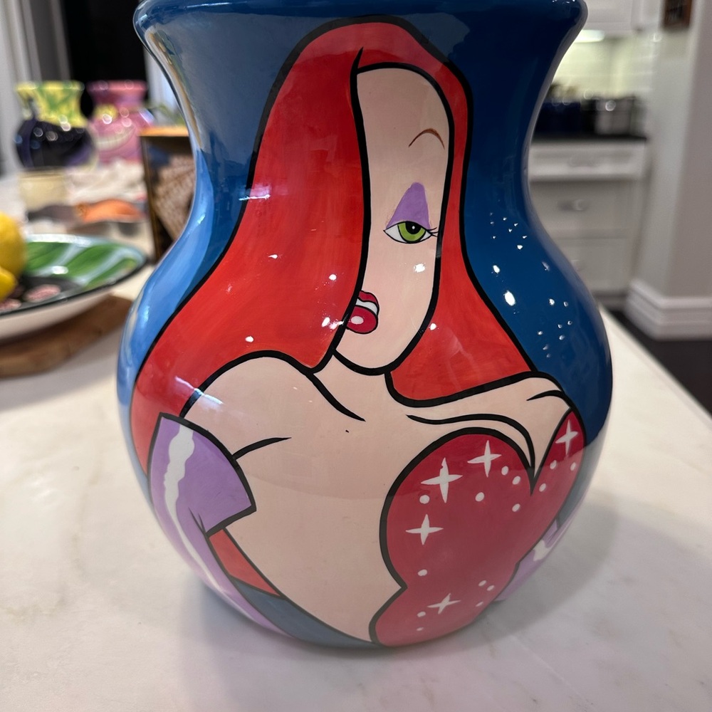 Colorful Disney Auctions Ltd Edition Large Vase Jessica Rabbit from Roger movie